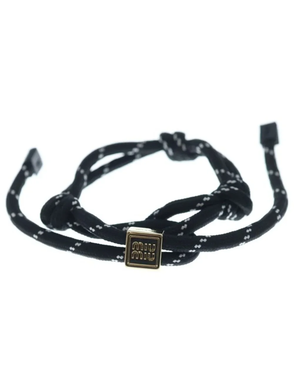 Miu Miu Code Bracelet Silk Black
